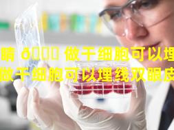 眼睛 🐟 做干细胞可以埋线（眼睛做干细胞可以埋线双眼皮吗）